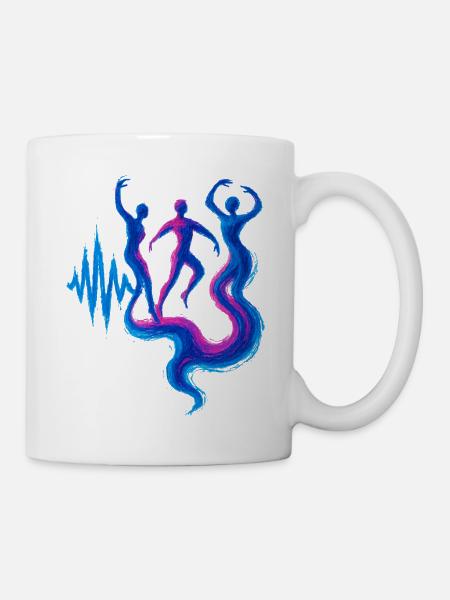 Schallwellen-Energieflusstanz-Design - Tasse - Weiß