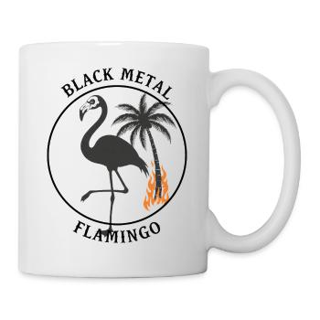 Black Metal Flamingo – Brennende Palme & Stacheldr - Mug blanc - blanc - Droite