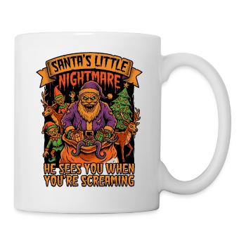 Santa’s Little Nightmare Horror - Tasse - Weiß - Rechts