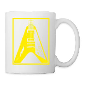E-Gitarren-Silhouette - Tasse - Weiß - Rechts
