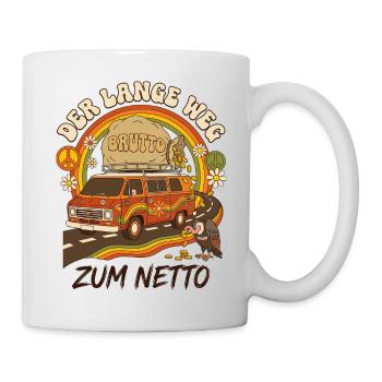 Der Lange Weg Zum Netto - Tasse - Weiß - Rechts