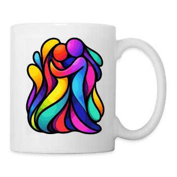 Bunte tanzende Figuren - Tasse - Weiß - Rechts