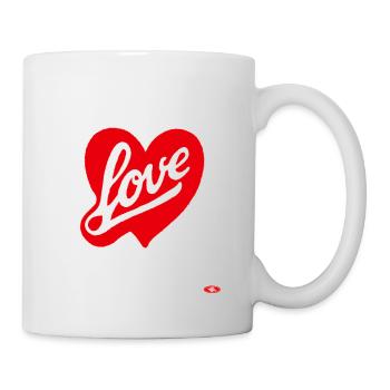 Scénario de Red Love Heart - Mug blanc - blanc - Droite