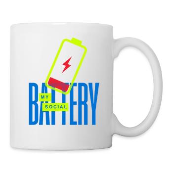 Leuchtende Social Battery - Tasse - Weiß - Rechts