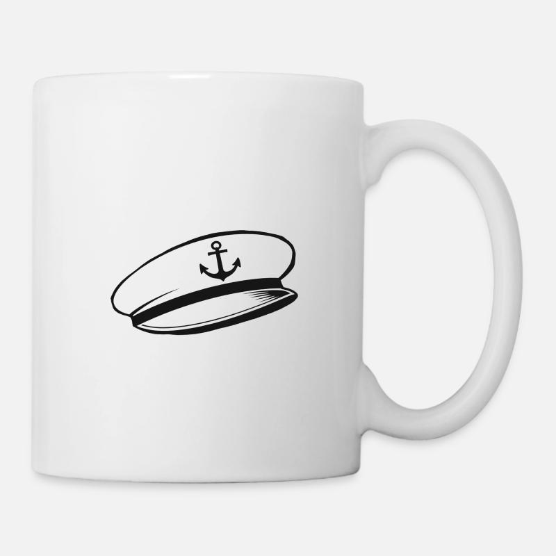 Kapitänsmütze – Küste statt Kompromiss - Tasse - Weiß