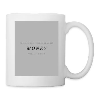 Monetary Minimalism Wealth in Typography - Mug - white - Right