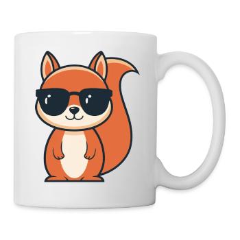 Écureuil chic lunettes noires - Mug blanc - blanc - Droite