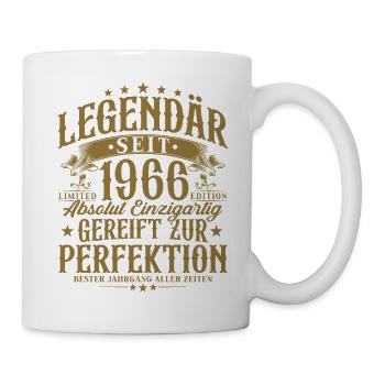1966 Legendary Vintage Birthday Gift Retro - Mug - white - Right
