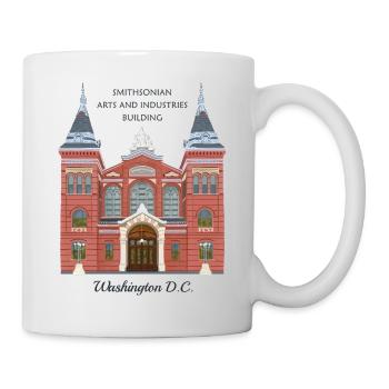 Washington DC, Handzeichnung Kunstmuseum, USA - Tasse - Weiß - Rechts