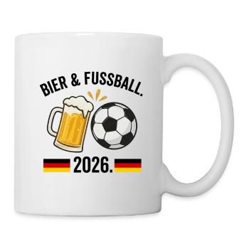 Bier & Fussball 2026: Fan-Design Deutschland - Tasse - Weiß - Rechts
