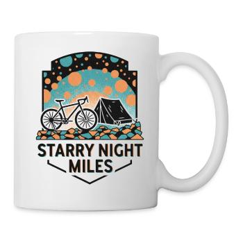 Starry Night Miles Gravel Bike Riso Art - Mug - white - Right