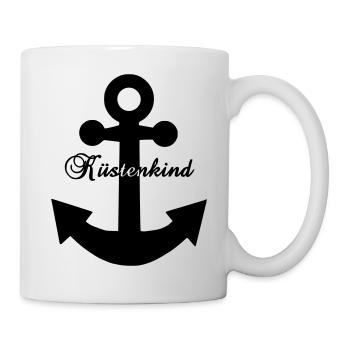 Küstenkind Anker - Maritimes Design Nordsee Liebe  - Tasse - Weiß - Rechts