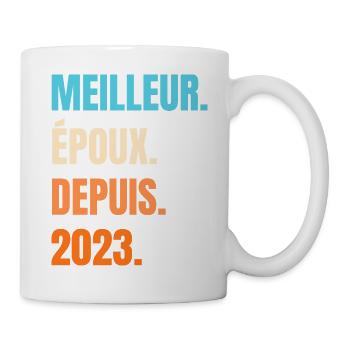 Meilleur Époux Depuis 2023 Cadeau Mari - Mug blanc - blanc - Droite