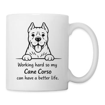 ma canne Corso peut avoir une vie meilleure - Mug blanc - blanc - Droite