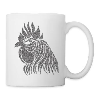 Fans de poulet - Coq - Coq - Poulet fleur - Bio - Mug blanc - blanc - Droite