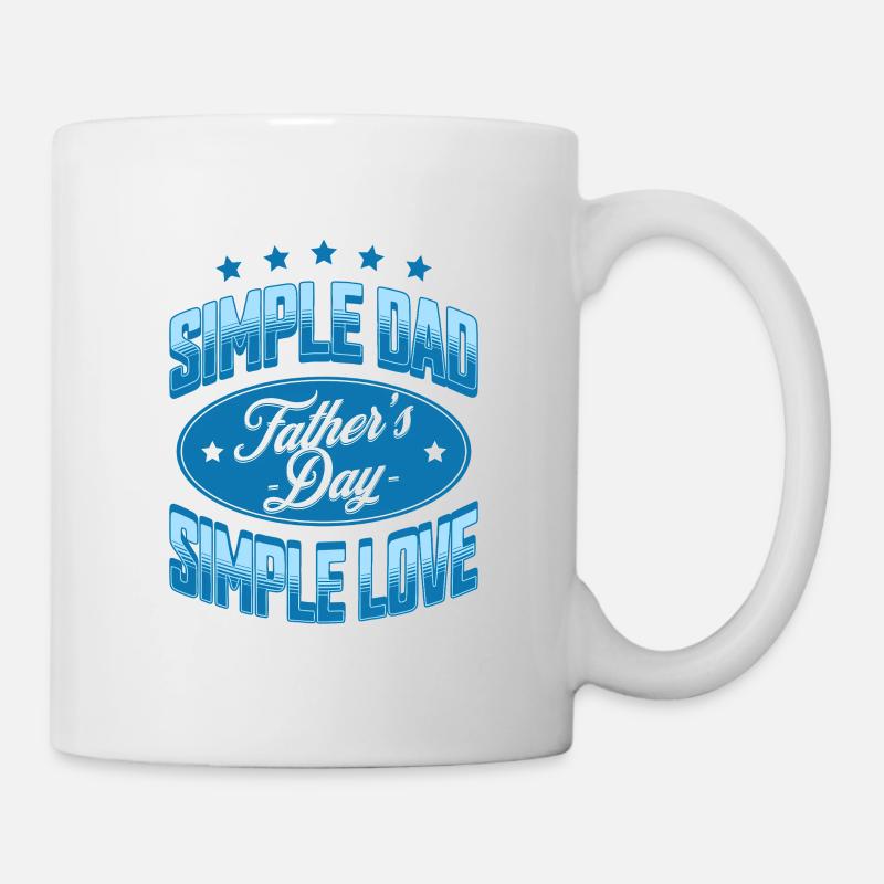 Simple Dad Father's Day Graphic Tee - Mug - white