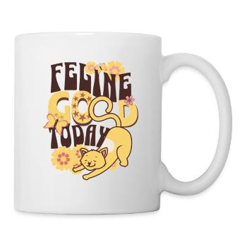 Fühle mich heute gut, Katze - Tasse - Weiß - Rechts
