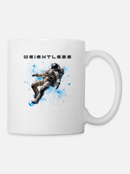 Schwerelos Astronaut Weltall - Tasse - Weiß