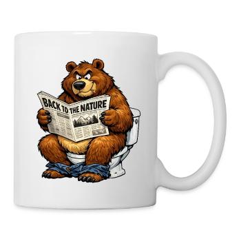 T-shirt Ours  nature retour à la nature - Mug blanc - blanc - Droite