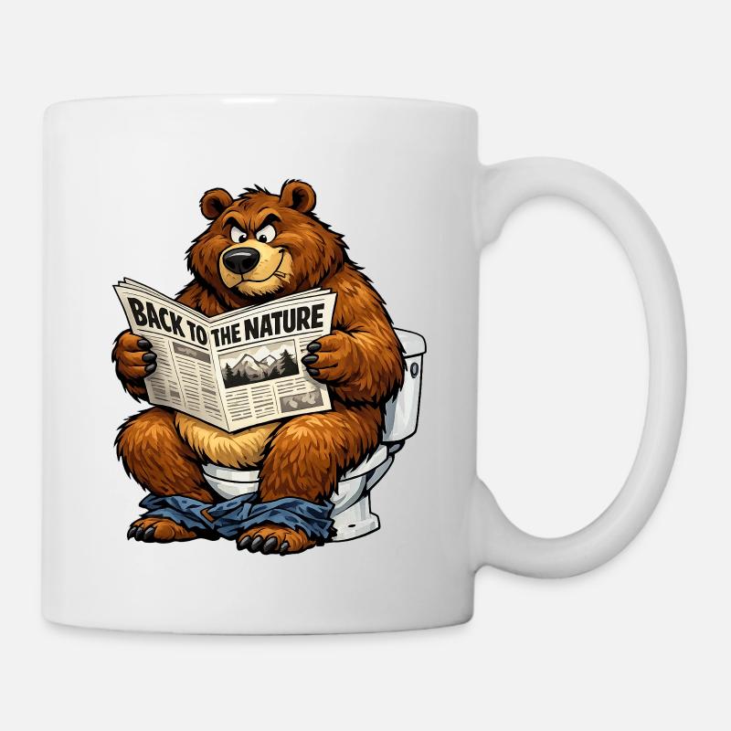 Nature Bear Back to Nature T-Shirt - Mug - white
