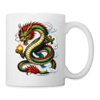 Drache Comic - Tasse - Weiß - Rechts