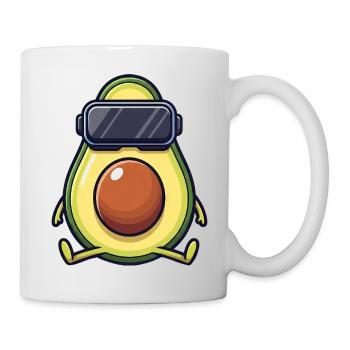 Sweet Avocado Vegan Gamer Cartoon Vegetables - Mug - white - Right