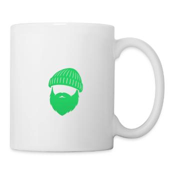 Beanie Bart Design – Maritimer Streetstyle - Tasse - Weiß - Rechts