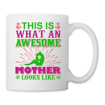 Awesome Mom Funny Mothers Day Gift - Mug - white - Right