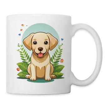 Little Labrador Retriever in the countryside - Mug - white - Right