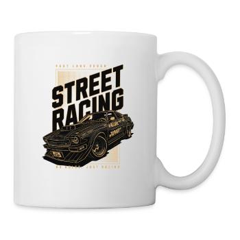 Straßenrennwagen-Print - Tasse - Weiß - Rechts