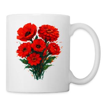 Red Poppies Watercolor - Mug - white - Right