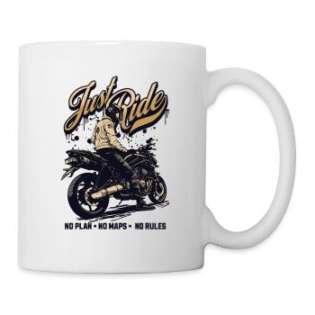 Just Ride Moto Rebel No Rules - Mug - white - Right