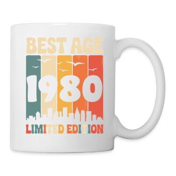 1980er Retro-Geburtstag 1980er Vintage 1980er - Tasse - Weiß - Rechts