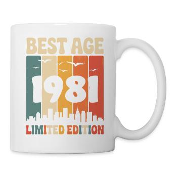 1981 Retro Geburtstag 1981 Vintage 1981 - Tasse - Weiß - Rechts