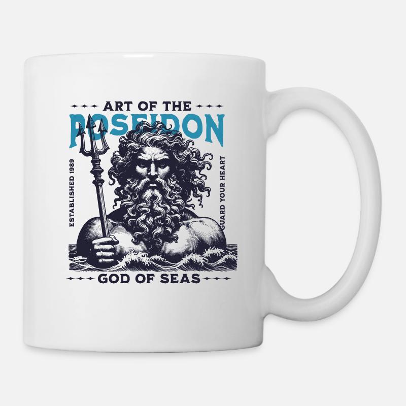 Poséidon Dieu de la mer - Mug blanc - blanc