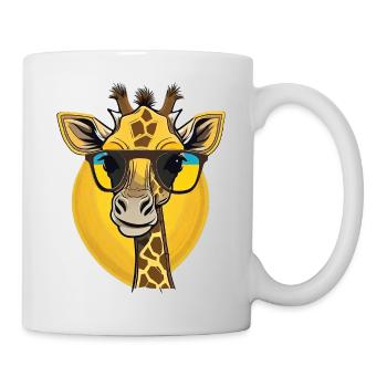 Giraffe with Sunglasses Pop Art - Mug - white - Right