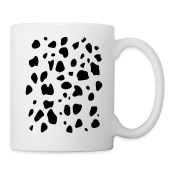 Cow Dalmatian Animal Print Black Spots Black - Mug - white - Right