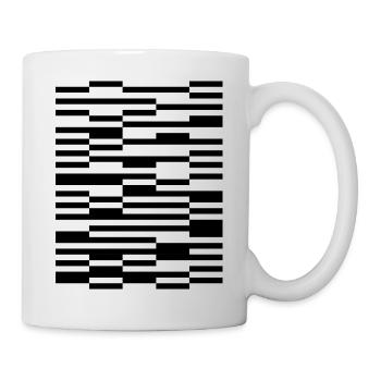 geometric diagonal lines design - Mug - white - Right