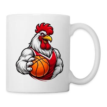 Basketball Huhn Mascot - Tasse - Weiß - Rechts