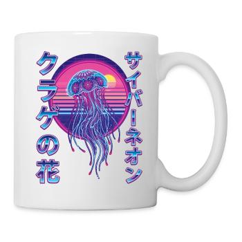 Retro Jellyfish Vaporwave Synthwave - Mug - white - Right