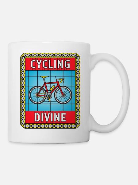 Cycling von Buntglasfenstern - Tasse - Weiß