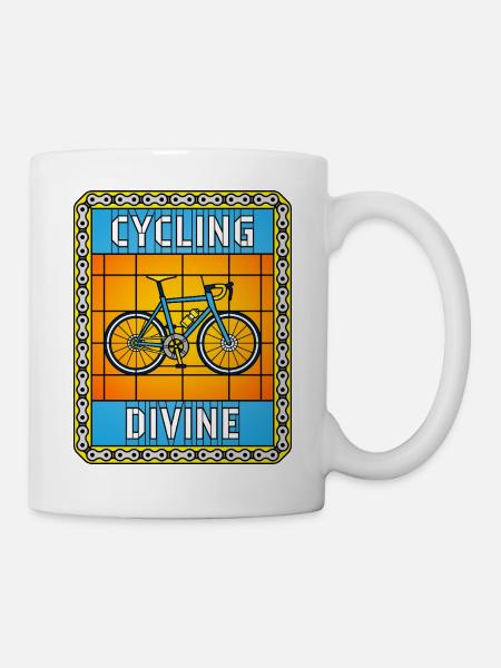 Cycling von Buntglasfenstern - Tasse - Weiß