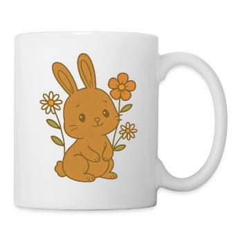 Bunny Bunny Bunny Printemps Fleurs de Printemps Jardin d’été de Pâques - Mug blanc - blanc - Droite