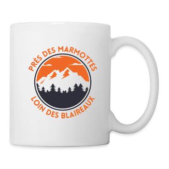 Marmottes des Montagnes Crépuscule - Mug blanc - blanc - Droite