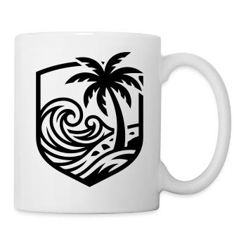 Palmen Strand Ozean - Tasse - Weiß - Rechts
