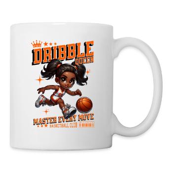 Dribble Queen Basketball Cartoon - Tasse - Weiß - Rechts