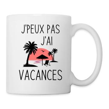 Coucher de Soleil Palmier - Mug blanc - blanc - Droite