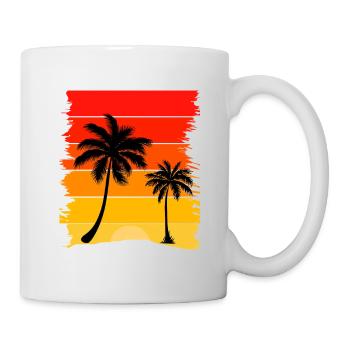 Sunset Radiance Palme - Tasse - Weiß - Rechts