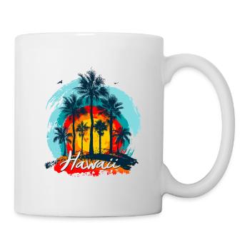 Palm Sunset Hawaii Splash - Tasse - Weiß - Rechts