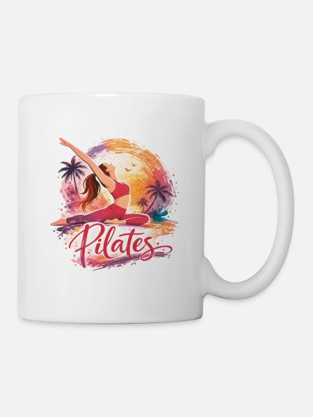 Tropisches Schlafenszeit-Pilates - Tasse - Weiß